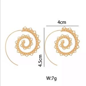 Fashionista21 Jewelry - New with Box Boutique Gold tone Spiral Earrings Fashionista21 Jewelry - New with Box Boutique Gold tone Spiral Earrings